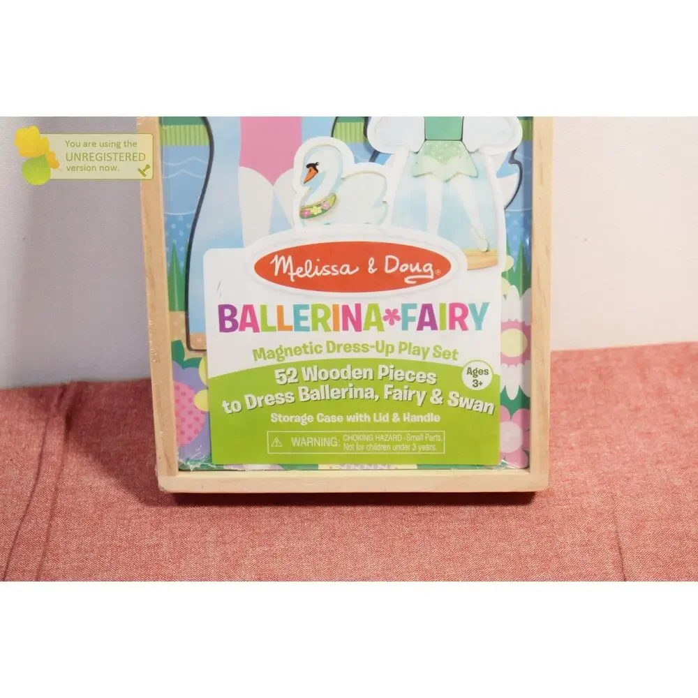 Melissa & Doug Ballerina And Fairy Magnetic Dress-Up Double-Sided Wooden Doll